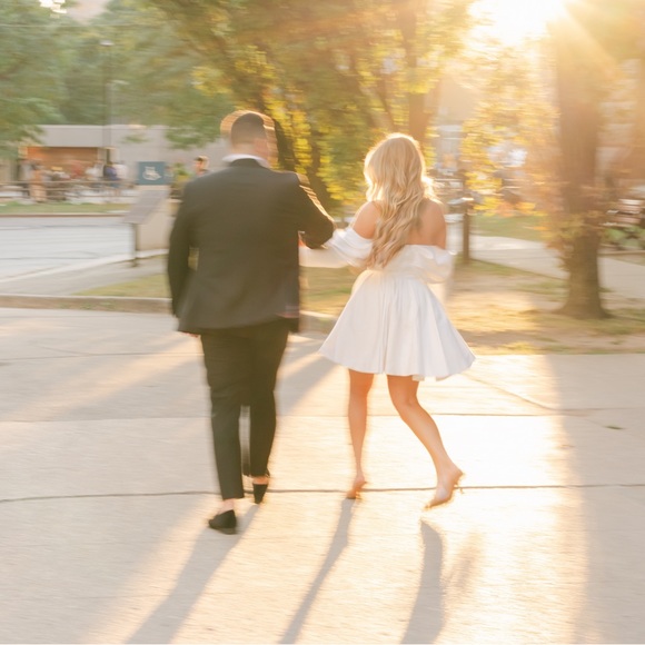 White ASOS dress! Perfect for any upcoming bride! Size US 8. Ivory. - Picture 2 of 6